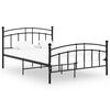 vidaXL S&auml;ngram utan madrass svart metall 200x200 cm