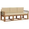 vidaXL Utomhussoffset 3 st Naturlig och Beige