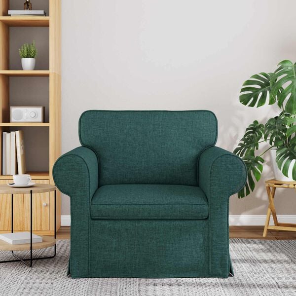 vidaXL Soffa M&ouml;rkgr&ouml;n