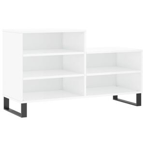 vidaXL Skosk&aring;p vit h&ouml;gglans 102x36x60 cm konstruerat tr&auml;