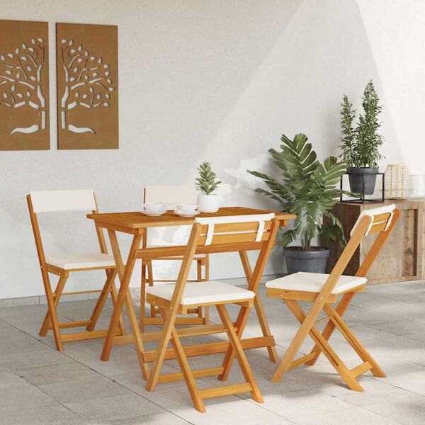 vidaXL Bistroset 5 pcs Brun massivt akacia
