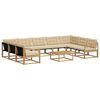 vidaXL Utomhussoffset 10 st Vit och Beige