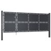 vidaXL Tr&auml;dg&aring;rdsgrind st&aring;l 350x125 cm antracit