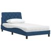 vidaXL Bed with Mattress Blue 100x200 cm Fabric