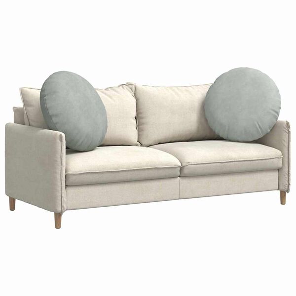 vidaXL Sittkuddar 2 pcs Ljusgrå Ø 40 x 13 cm Sammet