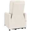vidaXL Massagefåtölj med uppresningshjälp Beige mikrofibertyg