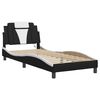 vidaXL Bed Frame "Viana" with LED without Mattress Black and White 80x200 cm