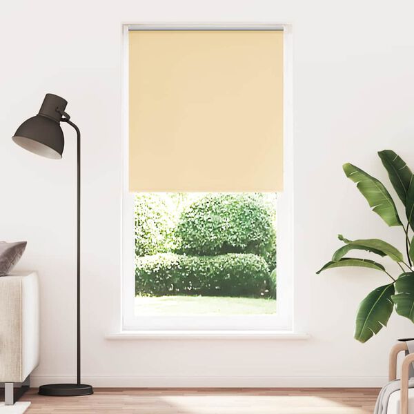 vidaXL Rullgardin m&ouml;rkl&auml;ggningsbar beige 115x230 cm tyg bredd 110,7 cm