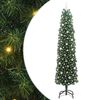 vidaXL Konstgjord julgran Gr&ouml;n 240 cm PVC och st&aring;l och plast