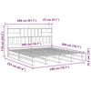 vidaXL S&auml;ng med bokhylla utan madrass vaxbrun 200x200cm massiv furu