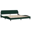 vidaXL Bed Frame without Mattress Dark Green 200x200 cm Velvet