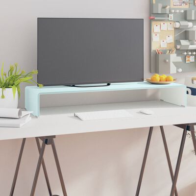 vidaXL Tv/monitor-ställ glas grön 90x30x13 cm