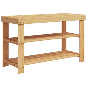 vidaXL Skohylla 3-hyllor 70x27,5x45 cm bambu