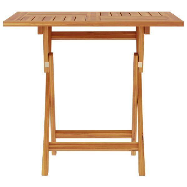 vidaXL Hopfällbart trädgårdsbord 85x85x76 cm massiv teak