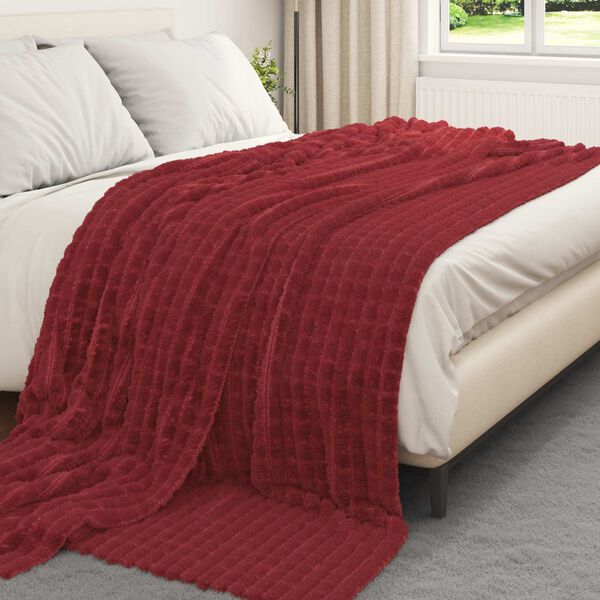 vidaXL Filtar 6 pcs Bordeaux R&ouml;d 270 x 240 cm Fleece