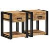 vidaXL S&auml;ngbord 2 st 40x40x50 cm massivt grovt tr&auml; mango