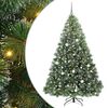 vidaXL Konstgjord julgran med 300 LED-lampor Gr&ouml;n 210 cm PE och PVC