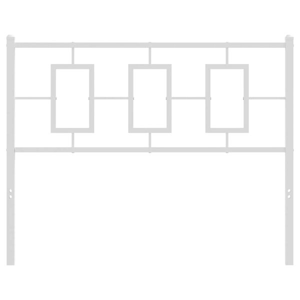 vidaXL Huvudgavel metall vit 107 cm