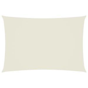 vidaXL Solsegel oxfordtyg rektangul&auml;rt 2,5x4,5 m gr&auml;ddvit
