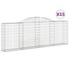 vidaXL Gabioner b&aring;gformade 15 st 300x30x100/120 cm galvaniserat j&auml;rn