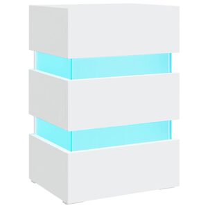 vidaXL S&auml;ngsk&aring;p LED vit 45x35x67 cm konstruerat tr&auml;
