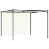 vidaXL Pergola med justerbart tak gr&auml;ddvit 3x3 m st&aring;l