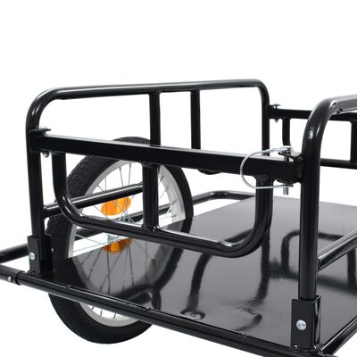 vidaXL Cykelvagn 130x73x48,5 cm stål svart