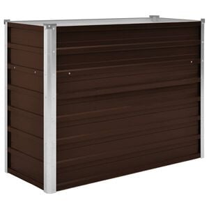 vidaXL Odlingsl&aring;da upph&ouml;jd brun 100x40x77 cm galvaniserat st&aring;l