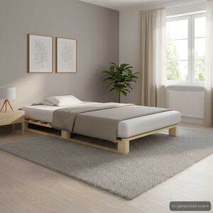 vidaXL Palls&auml;ng utan madrass massiv furu 90x200 cm