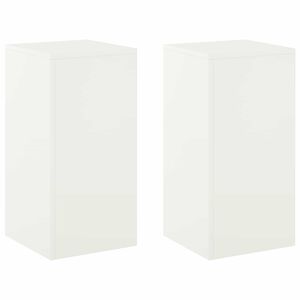 vidaXL V&auml;xtst&auml;ll 2 pcs Vit 30 x 30 x 60 cm St&aring;l