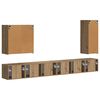 vidaXL TV v&auml;ggsk&aring;p set V&auml;ggmonterad 6 pcs Artisan Ek