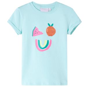 vidaXL T-shirt f&ouml;r barn ljusbl&aring; 116