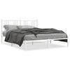 vidaXL S&auml;ngram med huvudgavel metall vit 150x200 cm