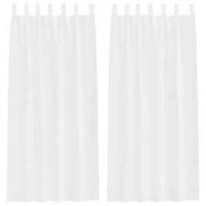 vidaXL Voile Gardin 2 st Vit 245 x 140 cm Polyester