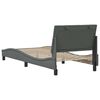 vidaXL Bed Frame without Mattress "Hanko" Dark Grey 90x200 cm Fabric