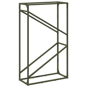 vidaXL Vedst&auml;ll olivgr&ouml;n 60x25x100 cm kallvalsat st&aring;l