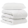 vidaXL T&auml;ckeset med kudde 2 st Vit Mikrofiber