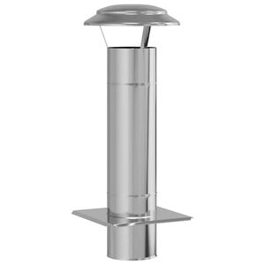 vidaXL Skorstensextension Silver 25 x 25 x 65 cm Rostfritt st&aring;l