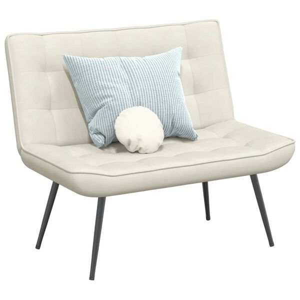 VidaXL B&auml;nk gr&auml;ddvit 110x74x84 cm sammet