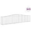 vidaXL Gabioner b&aring;gformade 25 st 400x50x80/100 cm galvaniserat j&auml;rn