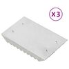 vidaXL Ryktskrapa 3 st silver aluminium