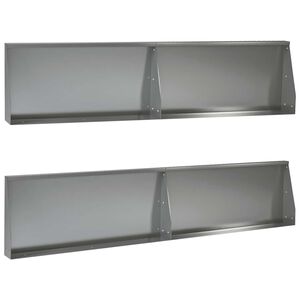 vidaXL St&ouml;dv&auml;gg 4 st 100 x 12 x 30 cm Galvaniserat st&aring;l Silver