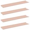 vidaXL Flytande hylla V&auml;ggmonterad 4 pcs Rosa 100 x 18 x 2,5 cm St&aring;l