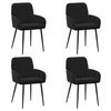 vidaXL Matstolar 4 pcs Sammet (V) Svart 57 x 50 x 85 cm