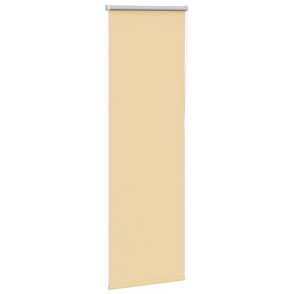 vidaXL Rullgardin m&ouml;rkl&auml;ggningsbeige 45x130 cm tygbredd 40,7 cm