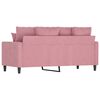 vidaXL Soffa 2-sits rosa 140 cm sammet