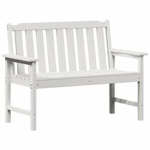 vidaXL Tr&auml;dg&aring;rdsb&auml;nk Vit 120 x 59 x 88 cm HDPE