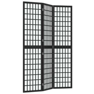 vidaXL Rumsavdelare med 3 paneler japansk stil 120x170 cm svart