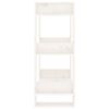 vidaXL Bokhylla/Rumsavdelare vit 60x35x91 cm massiv furu