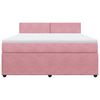 vidaXL Rams&auml;ng med madrass rosa 180x200 cm sammet